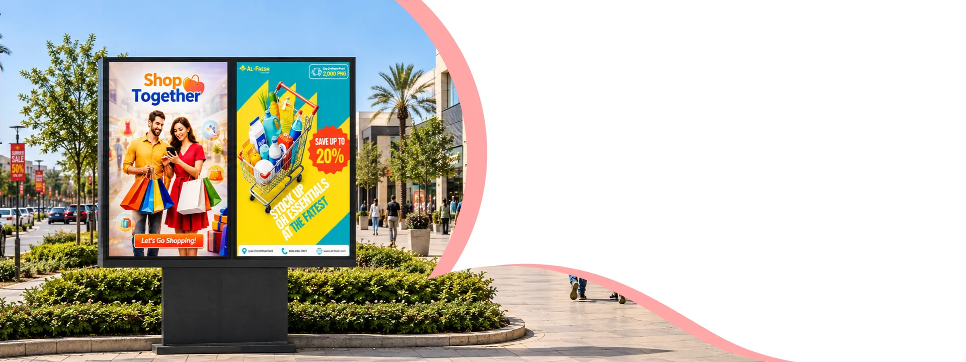GoXmart high brightness IP65 IP66 waterproof outdoor LCD digital displays, sun readable anti-glare custom size wall mount and stand digital signage