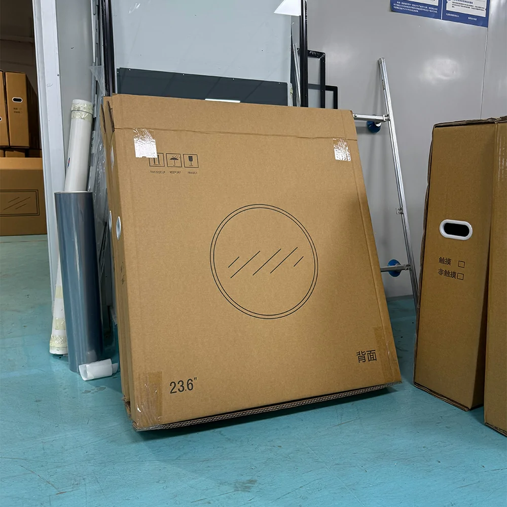 goxmart 23.6inch circular screen outer carton box, shipping carton with fragile marks