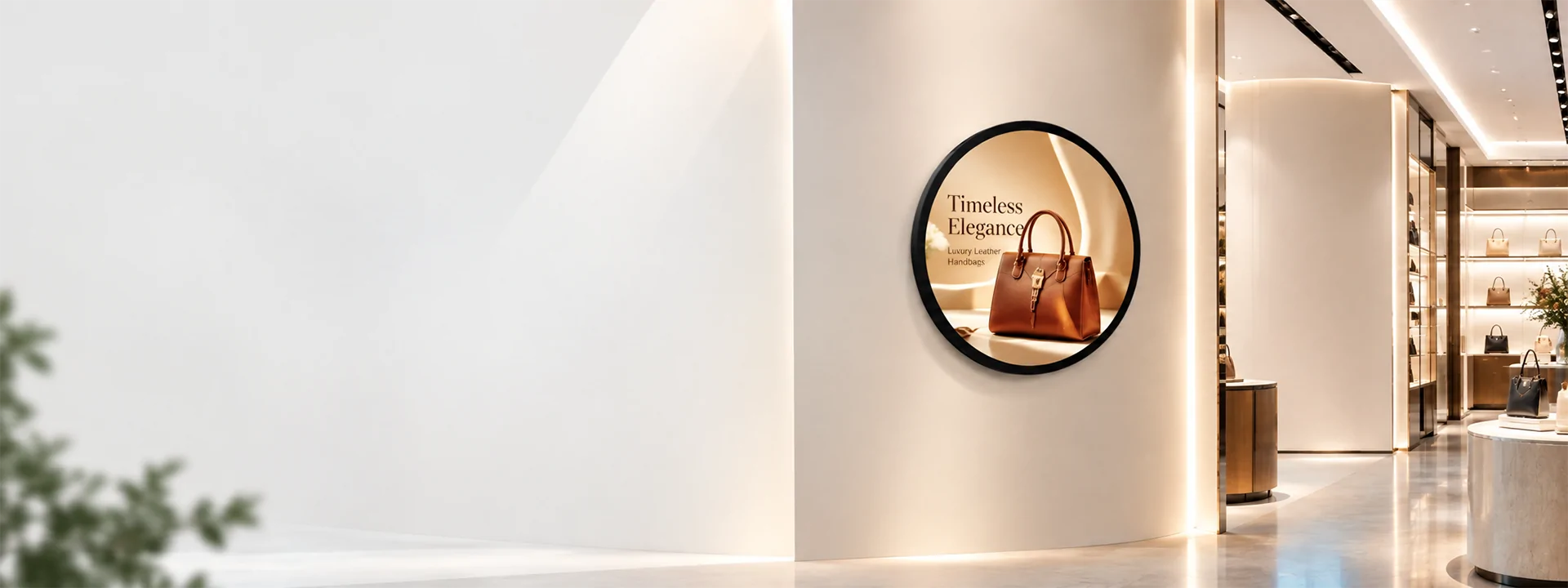 goxmart circular lcd display for commercial digital signage applications