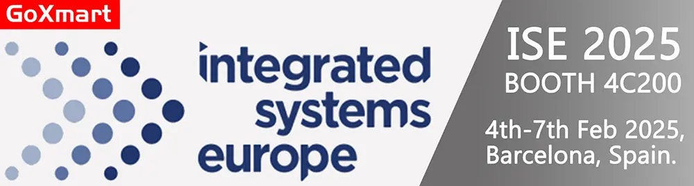 ISE 2025 exhibition banner for GoXmart, booth 4C200 Barcelona trade show