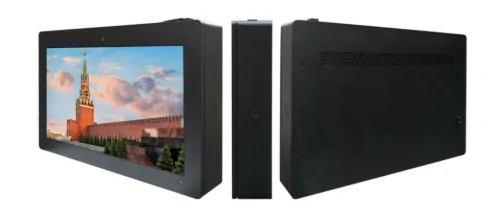 Outdoor wall mounted digital signage with anti-theft, dustproof and waterproof metal enclosure