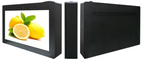 Outdoor wall hanging digital signage with front open cabinet design for easy maintenance