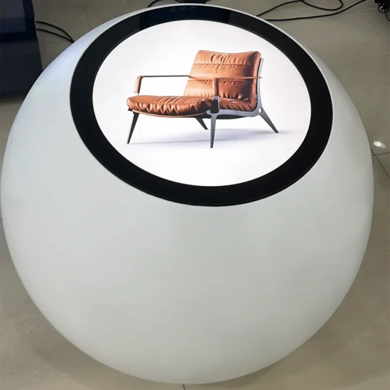 goxmart spherical smart display with circular screen for digital signage