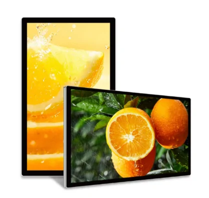 Wall mounted digital signage, vertical and horizontal LCD advertising screen for commercial use