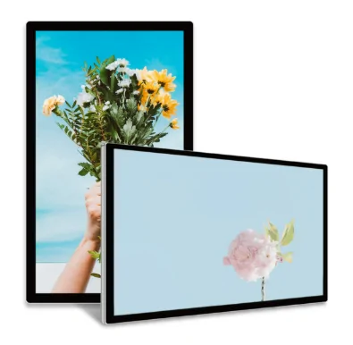 Vertical and horizontal wall mounted LCD advertising display, indoor wall digital signage