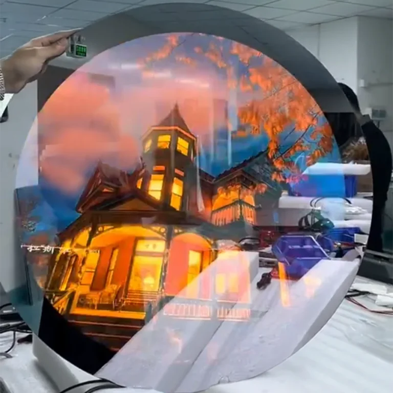 goxmart round mirror display for retail and digital signage