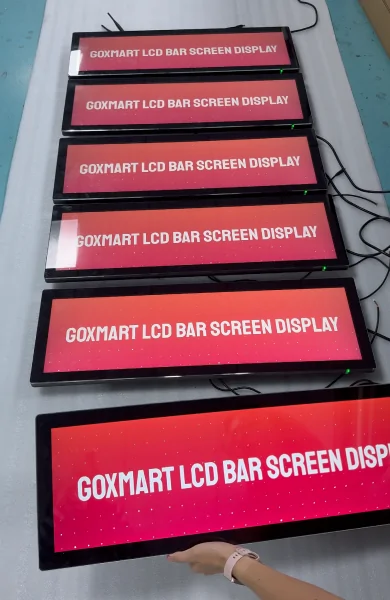 goxmart factory stretched lcd bar screen digital signage displays