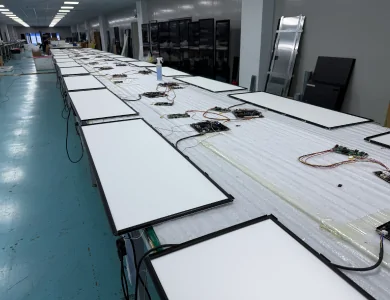 goxmart factory semi-finished stretched LCD displays prepared for power-on testing