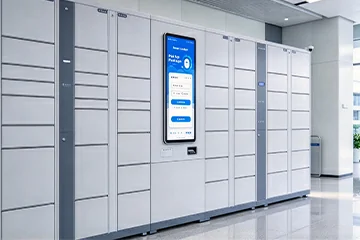GoXmart 43 inch bar LCD display integrated into industrial equipment cabinets