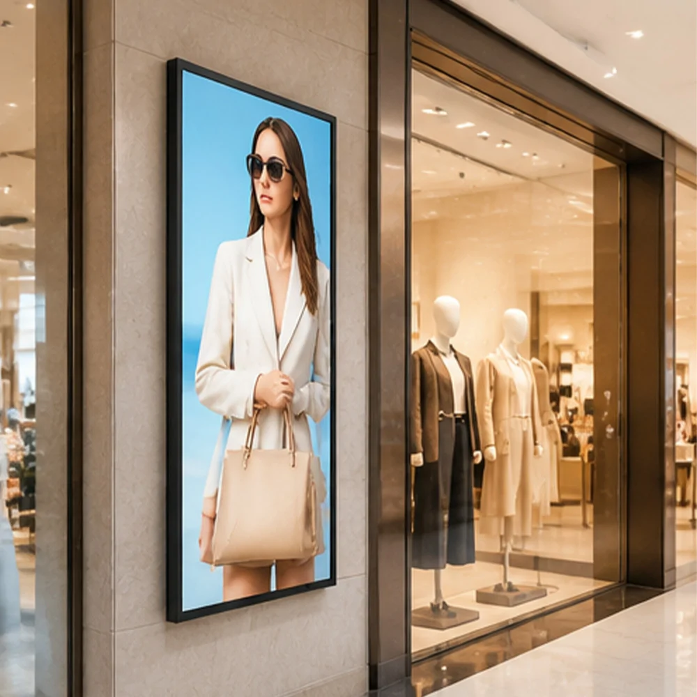 GoXmart 58.4 inch stretched bar LCD display for shopping mall digital signage and retail brand stores