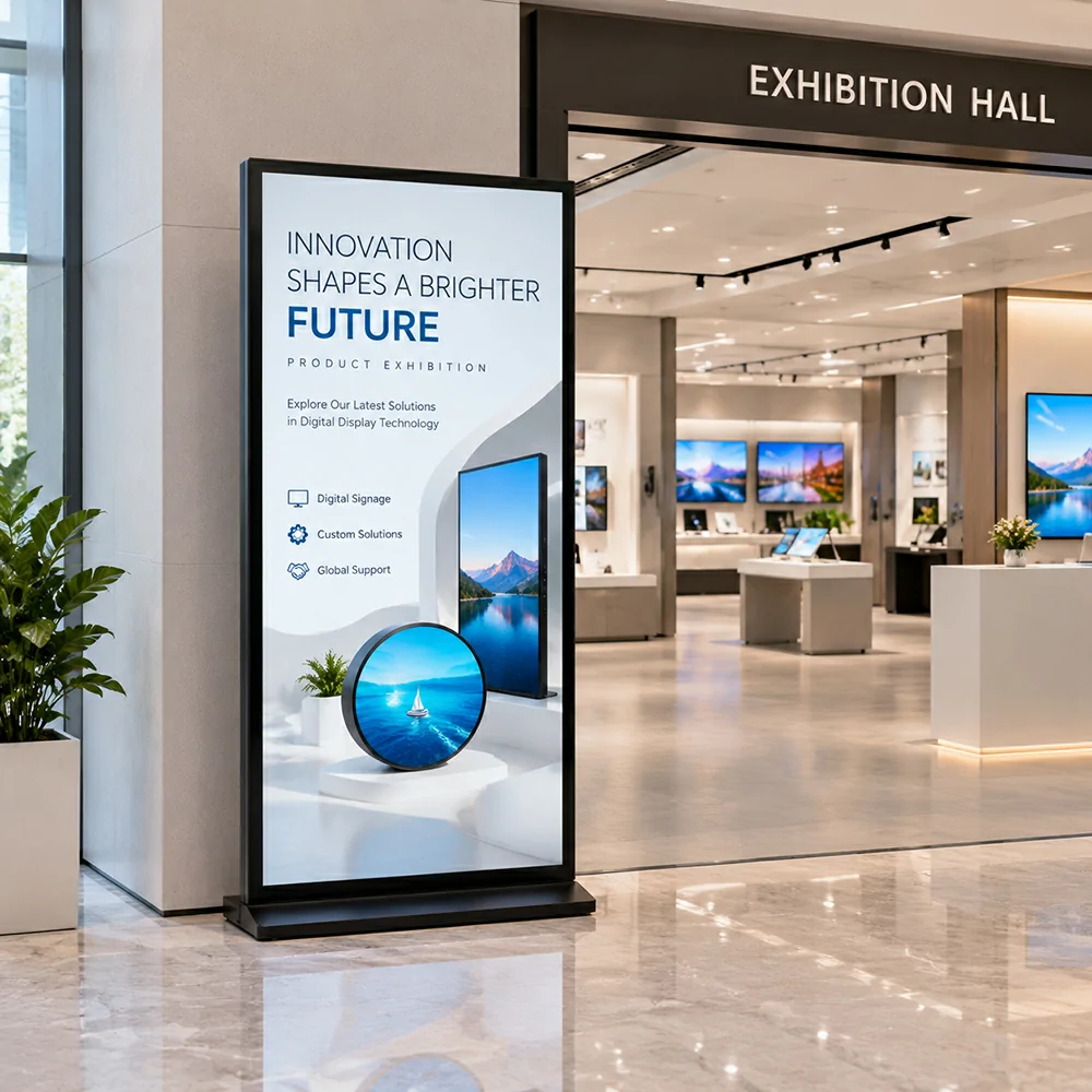 GoXmart full screen display solution for exhibition booths and showroom presentations