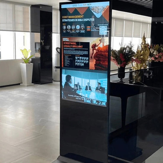 goxmart indoor digital signage, freestanding lcd digital signage for office lobby