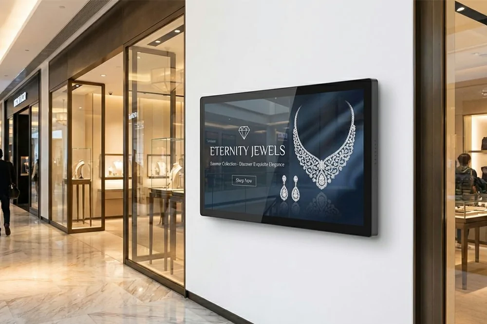 GoXmart indoor wall mounted digital signage display for commercial applications