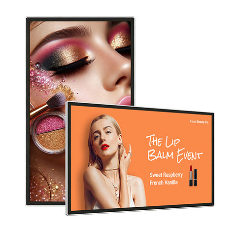 GoXmart indoor wall-mounted digital signage, slim bezel LCD advertising display for commercial use